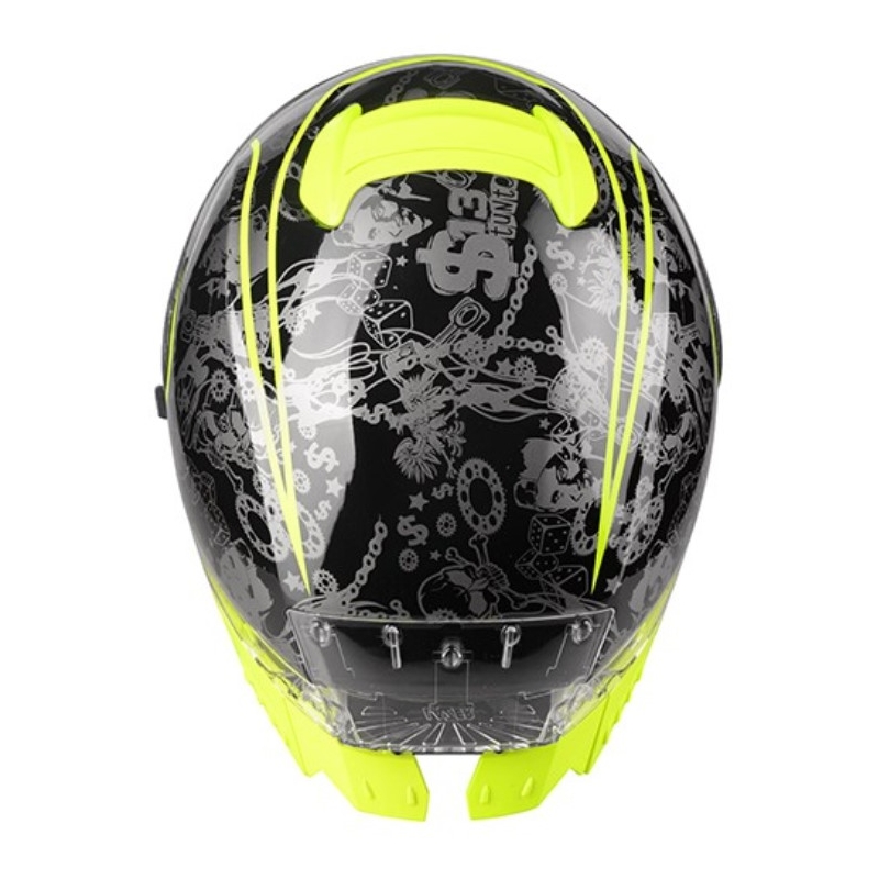 Integralny kask motocyklowy Lazer Rafale SR $13 Original czarno-szaro-fluo żółty wyprzedaż