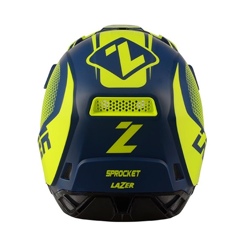 Motocrossowy kask Lazer X9 Sprocket niebiesko-fluo żółty