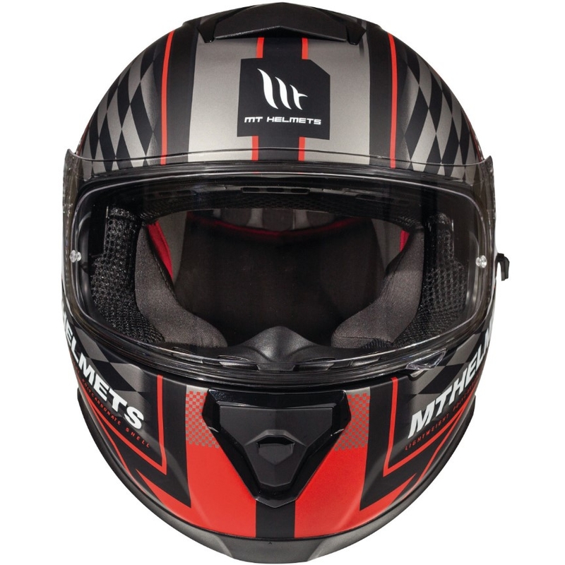 Integralny kask motocyklowy MT Thunder 3 SV Isle Of Man czarno-szaro-czerwony wyprzedaż