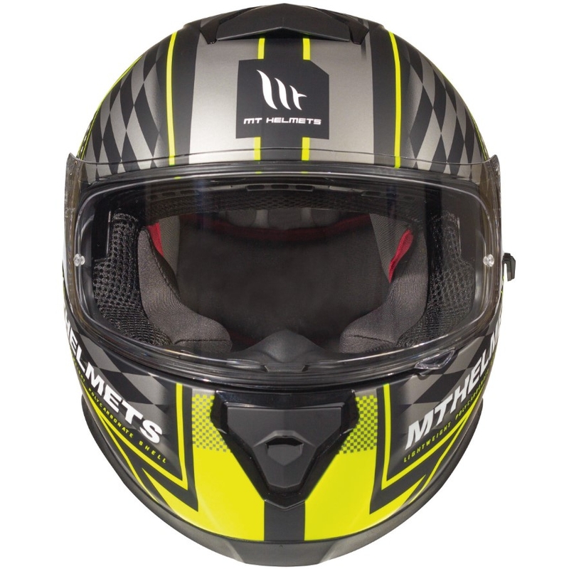 Integralny kask motocyklowy MT Thunder 3 SV Isle Of Man czarno-szaro-fluo żółty