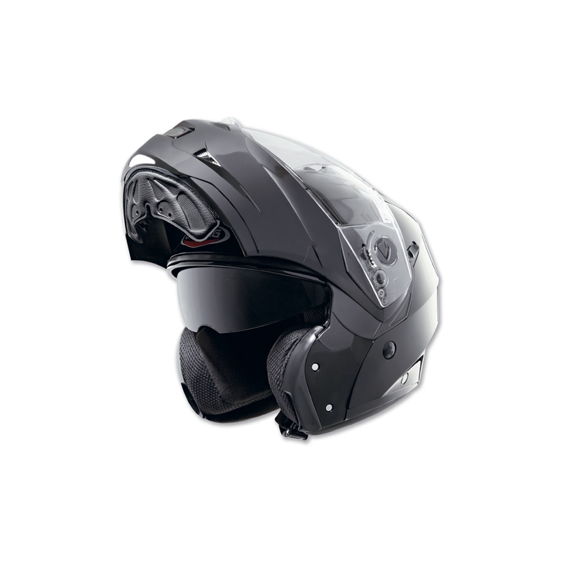 Kask motocyklowy CABERG Duke elegancki czarny błyszczący sprzedaż wyprzedaż