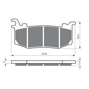 Brake pads GOLDFREN 451 S33 STREET FRONT