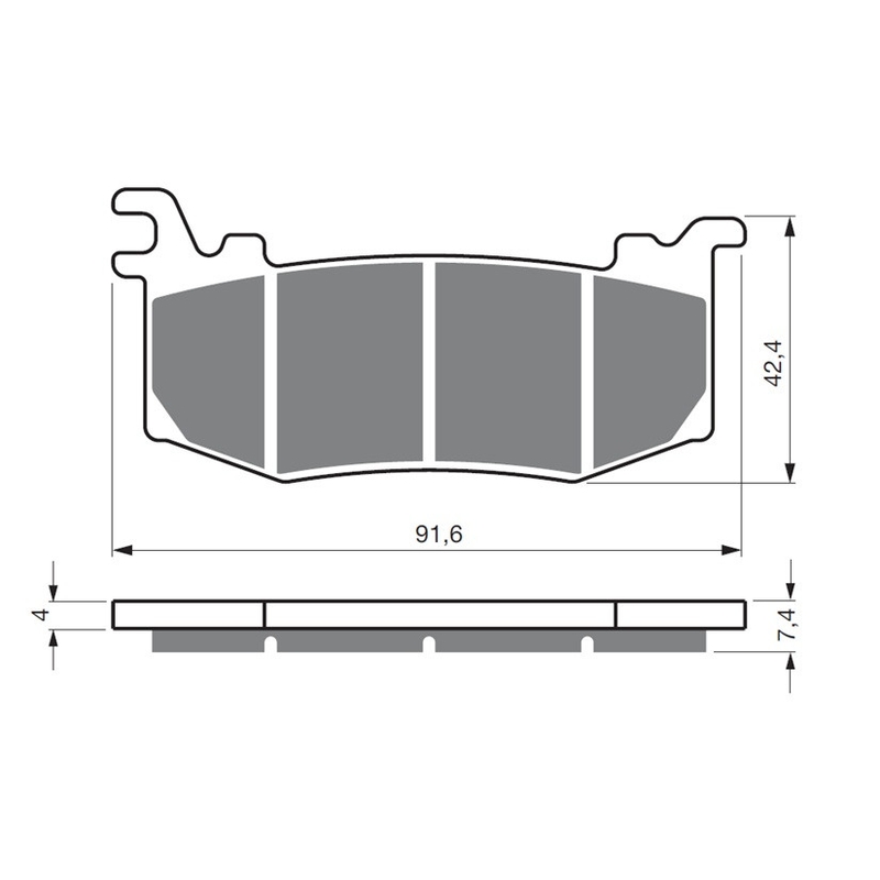 Brake pads GOLDFREN S33 STREET FRONT