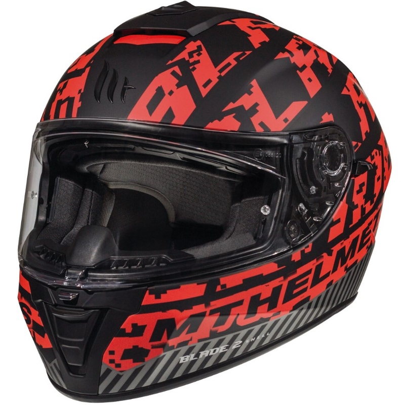 Integralny kask motocyklowy MT Blade 2 SV Check czarno-czerwony