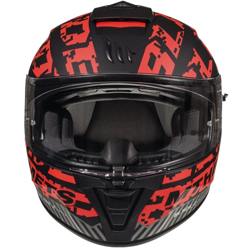 Integralny kask motocyklowy MT Blade 2 SV Check czarno-czerwony