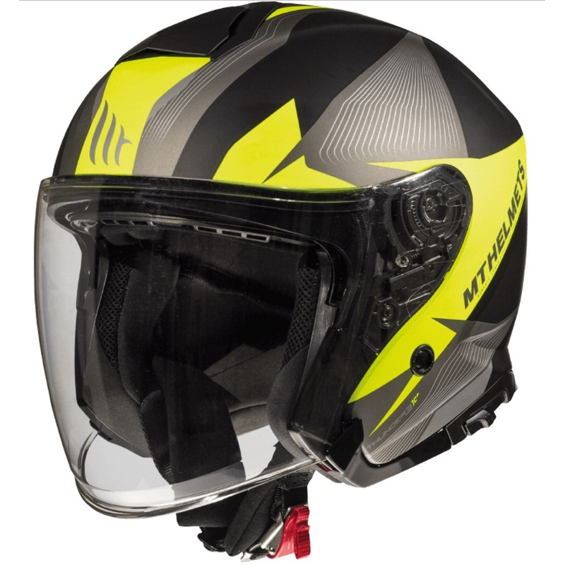 Otwarty kask motocyklowy MT Thunder 3 SV Wing czarno-szaro-fluo żółty wyprzedaż