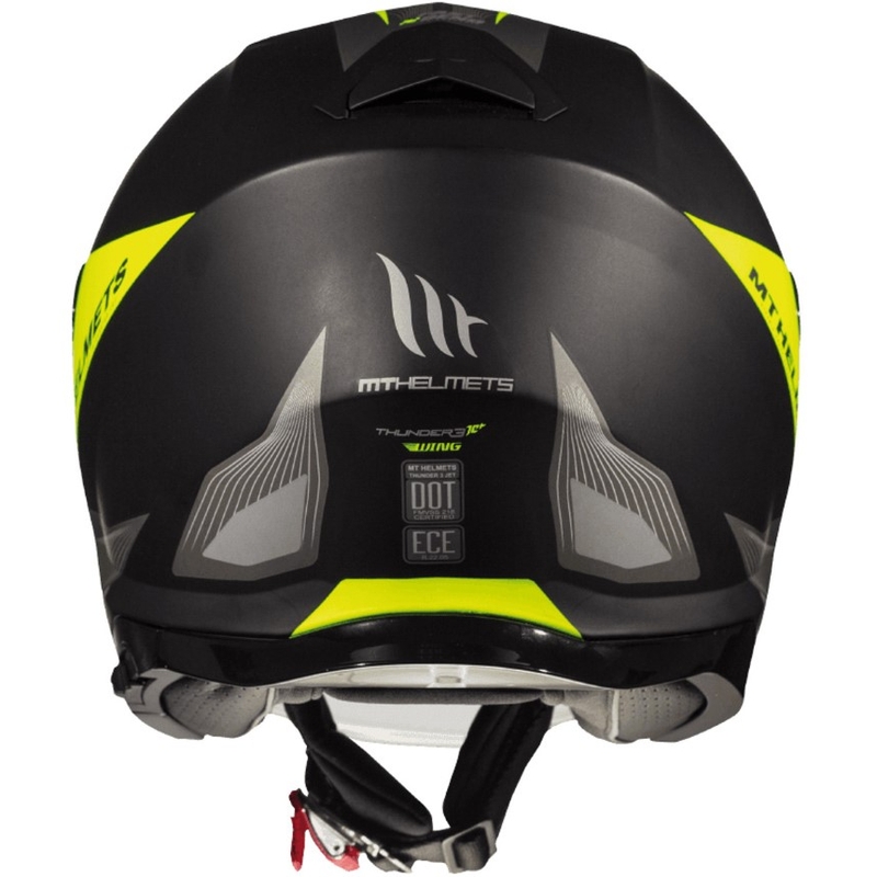 Otwarty kask motocyklowy MT Thunder 3 SV Wing czarno-szaro-fluo żółty wyprzedaż