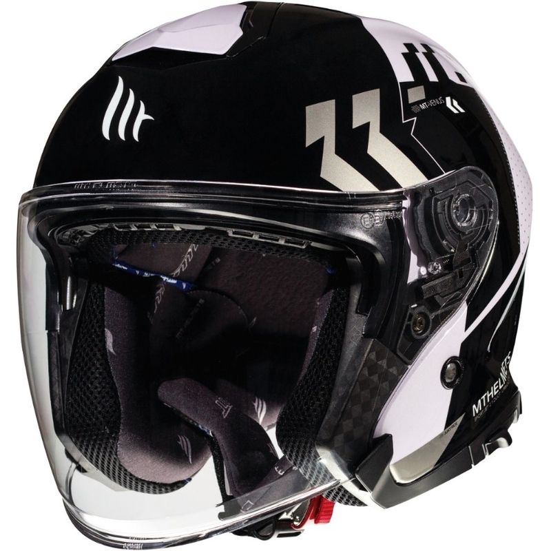 Otwarty kask motocyklowy MT Thunder 3 SV Venus czarno-szaro-biały wyprzedaż