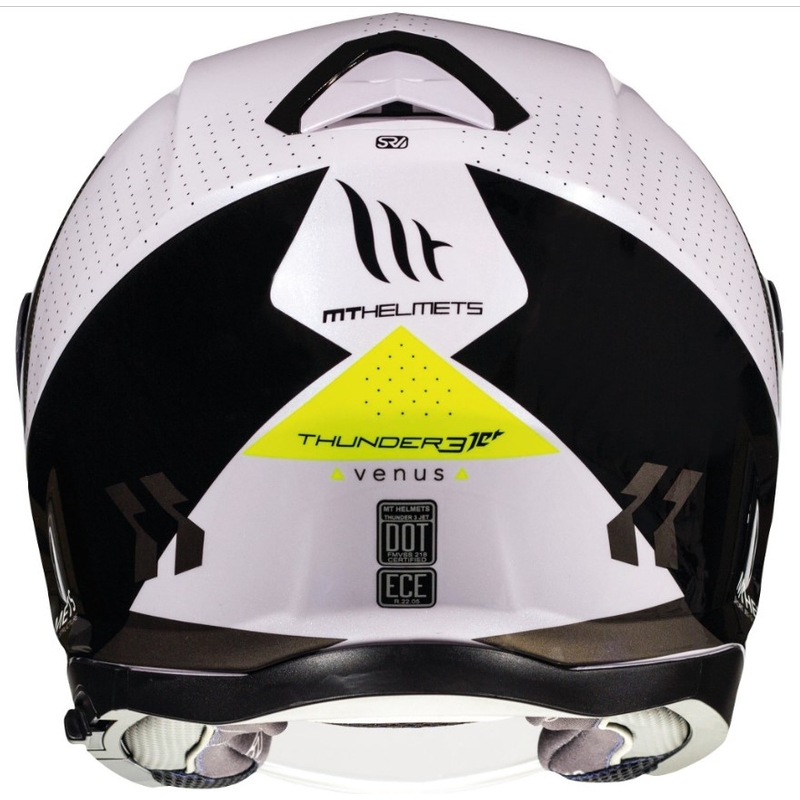 Otwarty kask motocyklowy MT Thunder 3 SV Venus czarno-biało-fluo żółty wyprzedaż