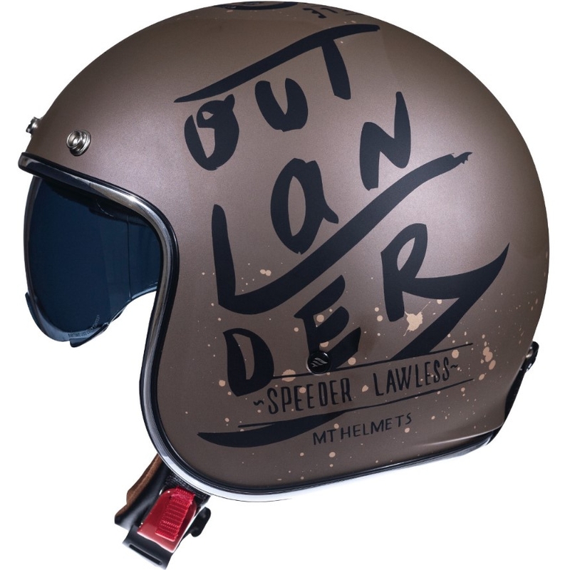 Otwarty kask motocyklowy MT LeMans 2 SV Outlander brązowy matowy