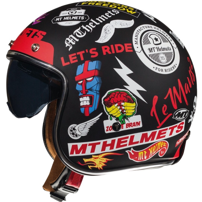 Otwarty kask motocyklowy MT LeMans 2 SV Anarchy czarny matowy