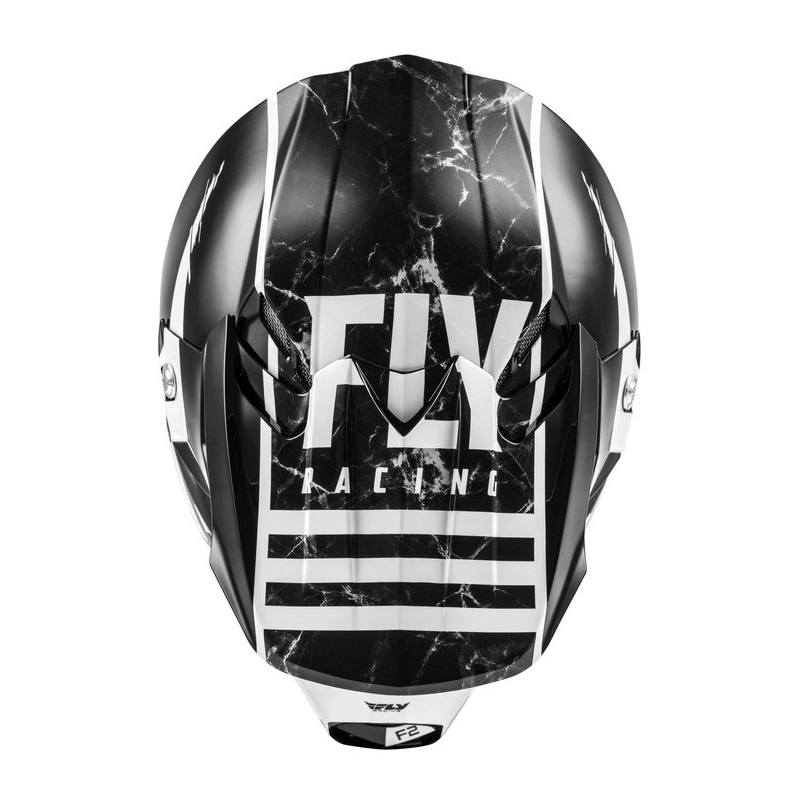 Motocrossowy kask FLY Racing F2 Carbon Granite biało-czarno-szary