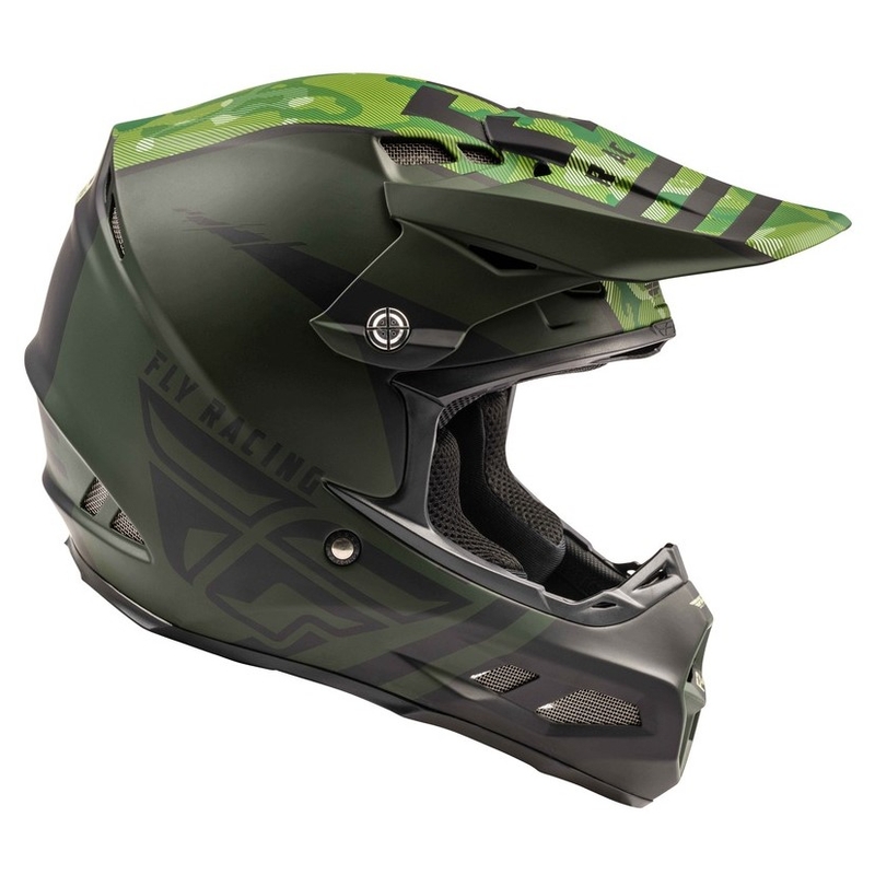 Motocrossowy kask FLY Racing F2 Carbon Granite czarno-zielony
