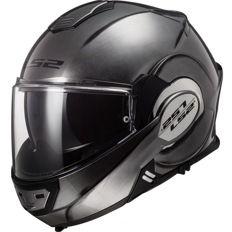 Kask z podnoszoną szczęką LS2 FF399 Valiant Jeans tytanowy - II. jakość