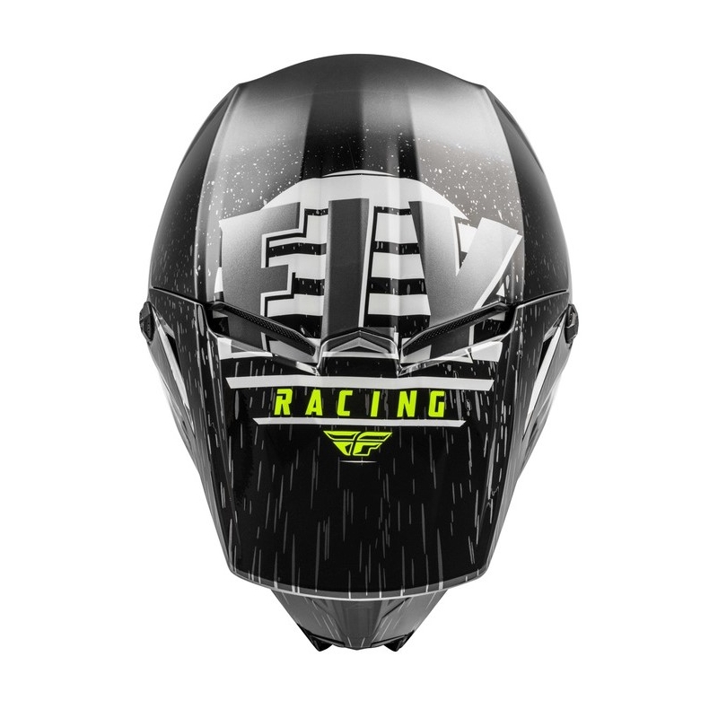 Motocrossowy kask FLY Racing Kinetic K120 czarno-biało-fluo żółty