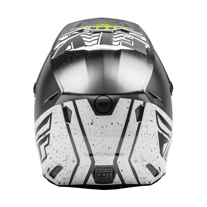 Motocrossowy kask FLY Racing Kinetic K120 czarno-biało-fluo żółty