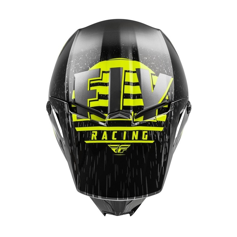 Motocrossowy kask FLY Racing Kinetic K120 czarno-szaro-fluo żółty