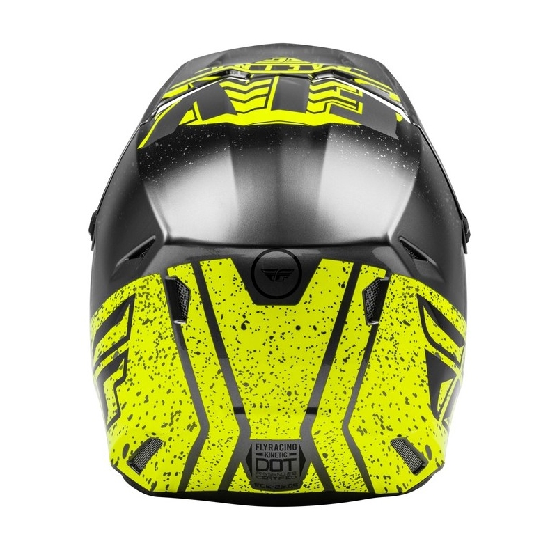 Motocrossowy kask FLY Racing Kinetic K120 czarno-szaro-fluo żółty