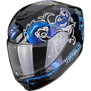 Kask motocyklowy integralny Scorpion EXO-391 Mumia czarno-niebieski