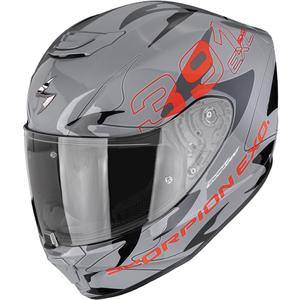 Kask motocyklowy integralny Scorpion EXO-391 Key szaro-czarno-czerwony