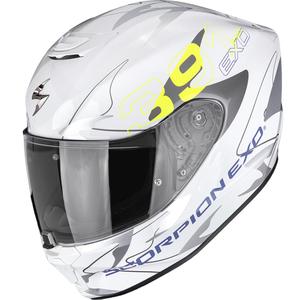 Kask motocyklowy integralny Scorpion EXO-391 Key w kolorze biało-srebrno-fluo-żółtym