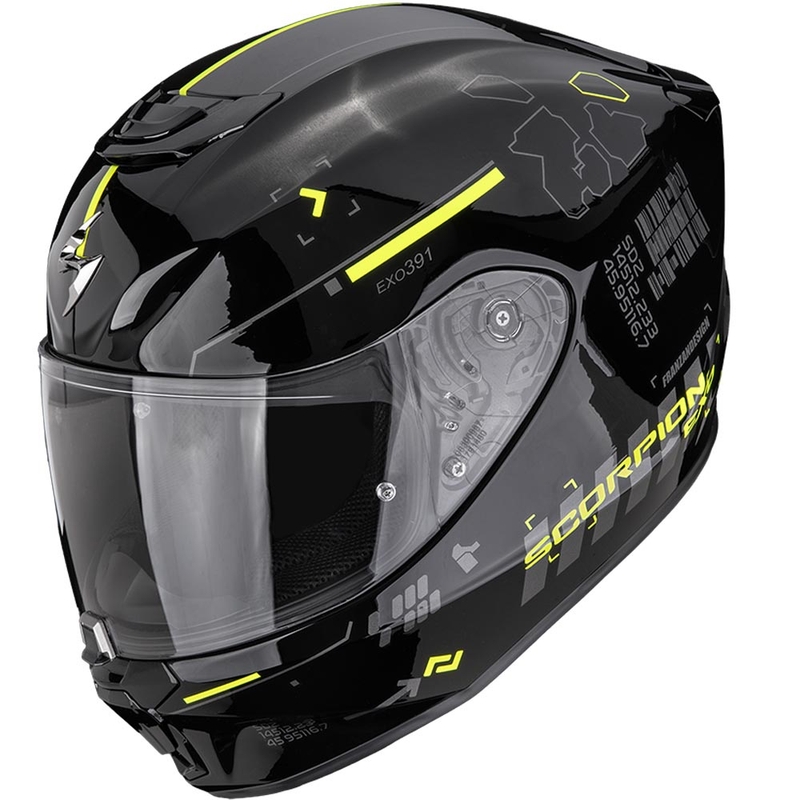 Kask motocyklowy integralny Scorpion EXO-391 Iron czarno-fluo-żółty