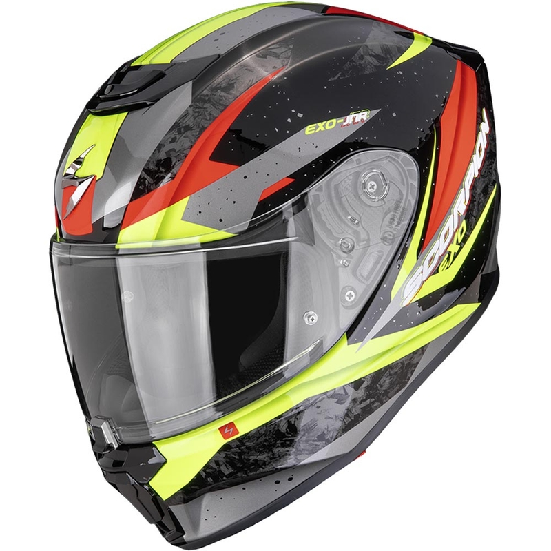 Kask motocyklowy dziecięcy Scorpion EXO-JNR Air Tako czarno-fluo żółto-czerwony