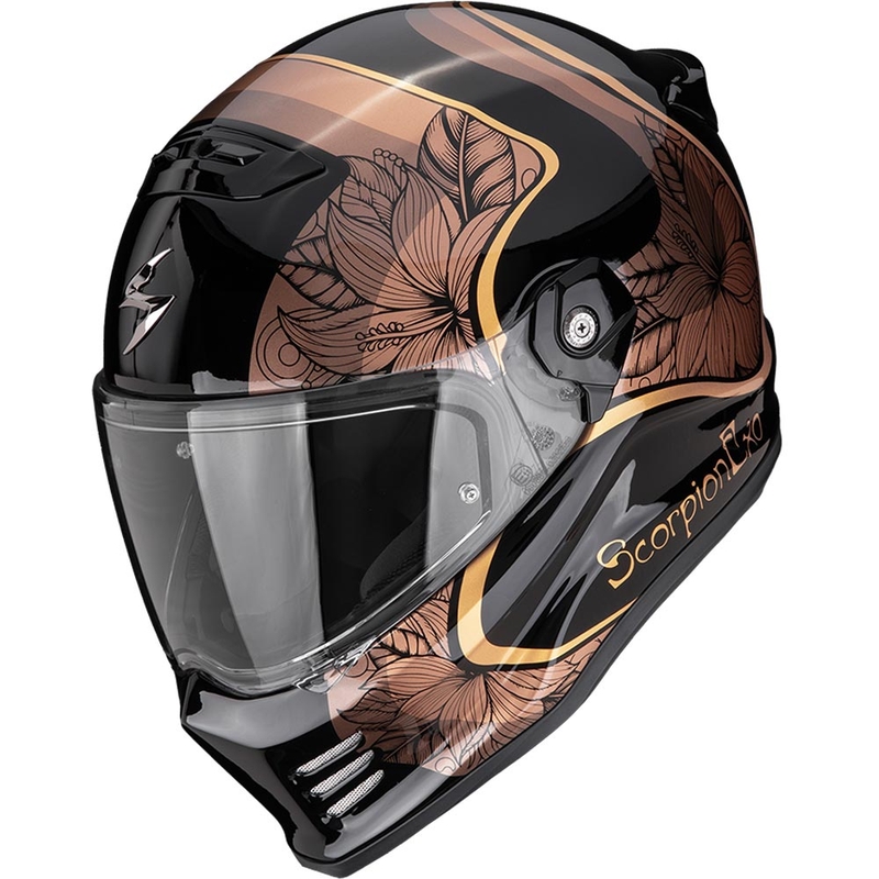 Kask motocyklowy integralny Scorpion Covert FX Ameria czarno-złoty