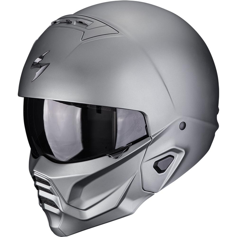 Kask motocyklowy modułowy Scorpion EXO-COMBAT II Solid matowy tytanowo-szary