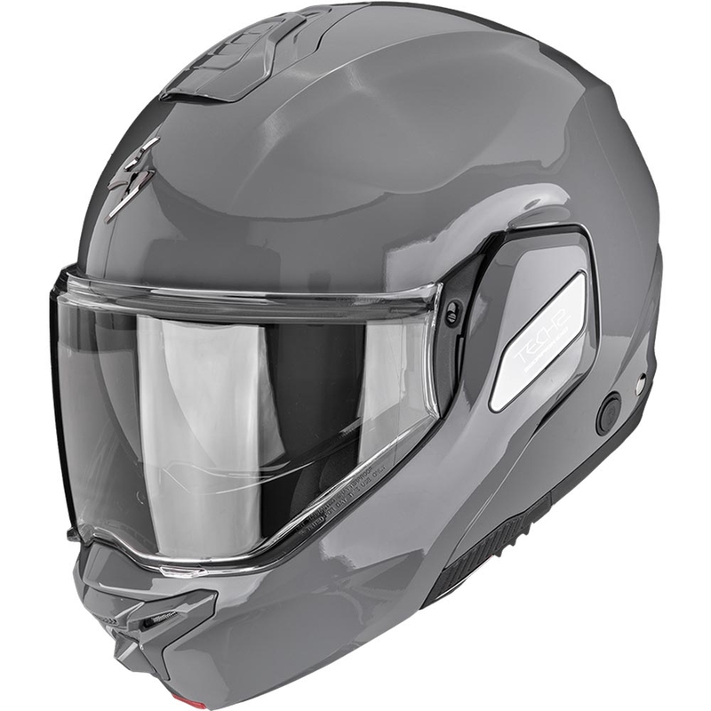 Kask motocyklowy typu flip-up Scorpion EXO-TECH II Solid w kolorze cementowo-szarym