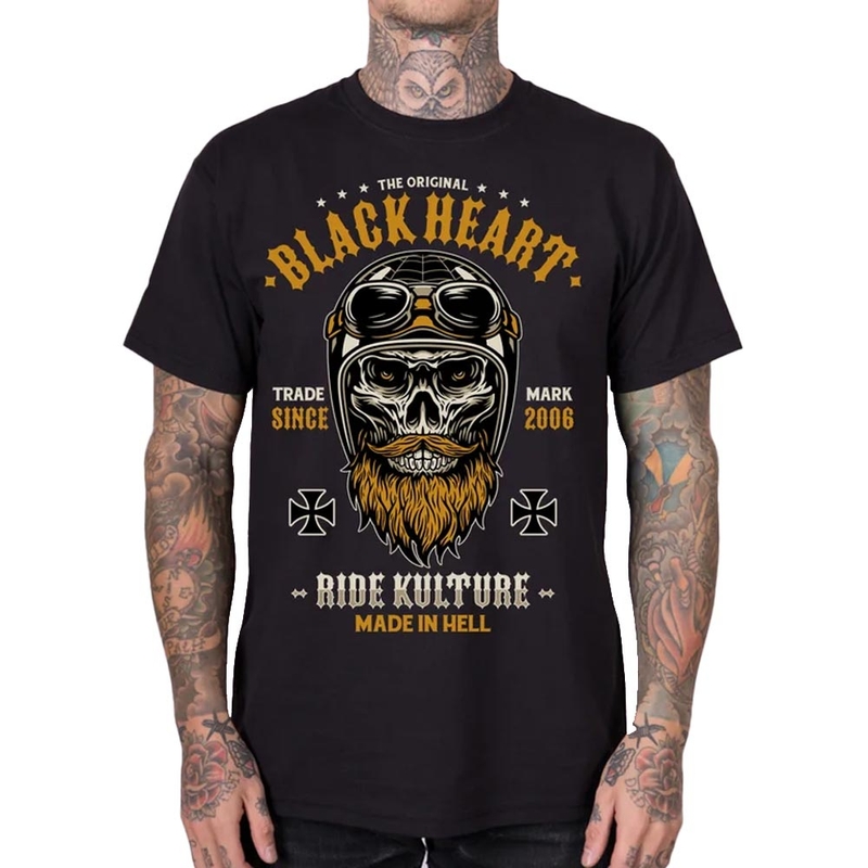 Koszulka Black Heart Whiskery w kolorze czarnym