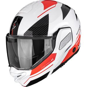 Kask motocyklowy typu flip-up Scorpion EXO-TECH II Void biało-srebrno-czerwony