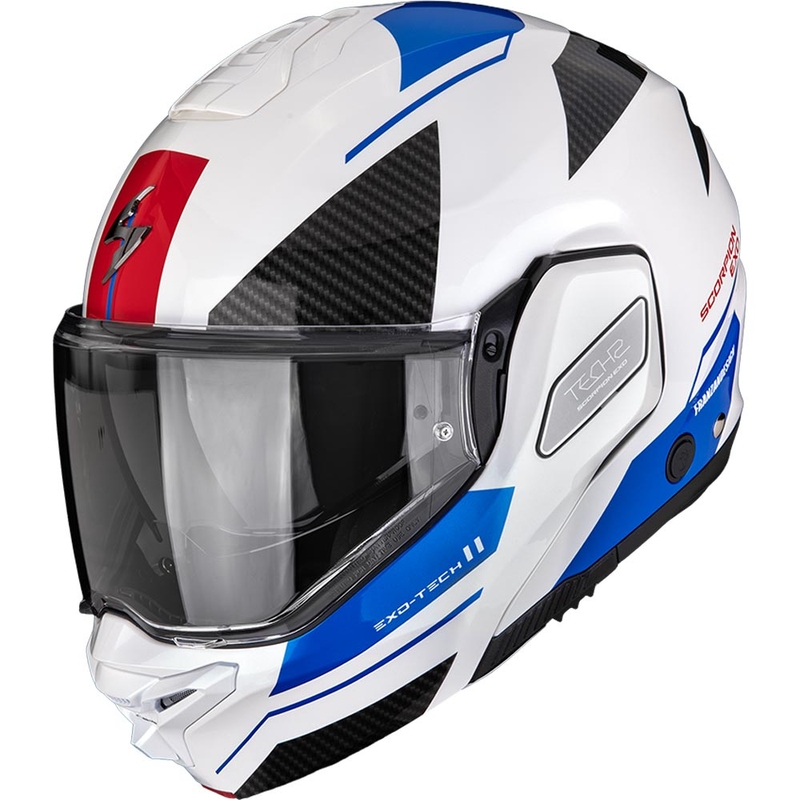 Kask motocyklowy typu flip-up Scorpion EXO-TECH II Void biało-niebiesko-srebrny