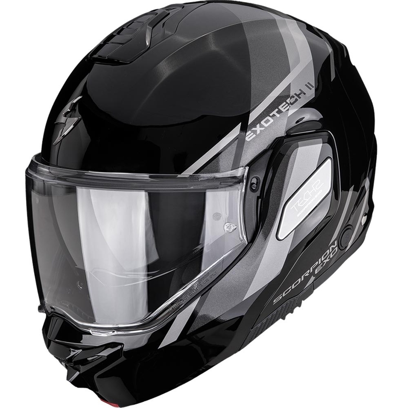 Kask motocyklowy typu flip-up Scorpion EXO-TECH II Markus czarno-srebrny