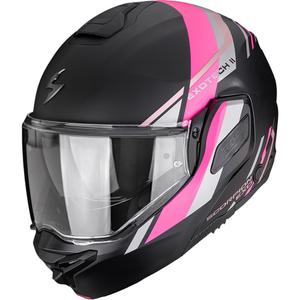 Kask motocyklowy typu flip-up Scorpion EXO-TECH II Markus matowy czarno-różowy