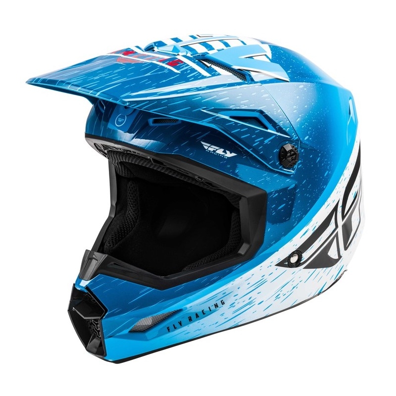 Motocrossowy kask FLY Racing Kinetic K120 niebiesko-biało-czerwony wyprzedaż