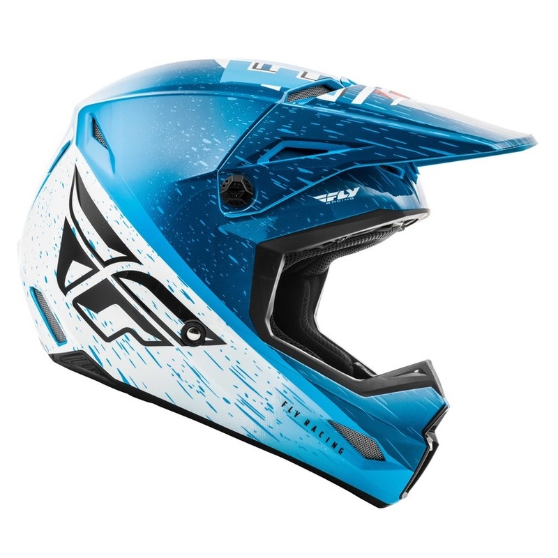 Motocrossowy kask FLY Racing Kinetic K120 niebiesko-biało-czerwony wyprzedaż