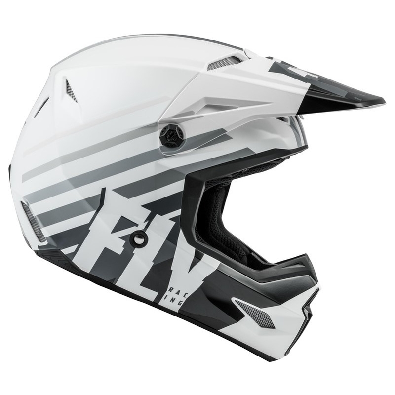 Motocrossowy kask FLY Racing Kinetic K120 biało-czarno-szary