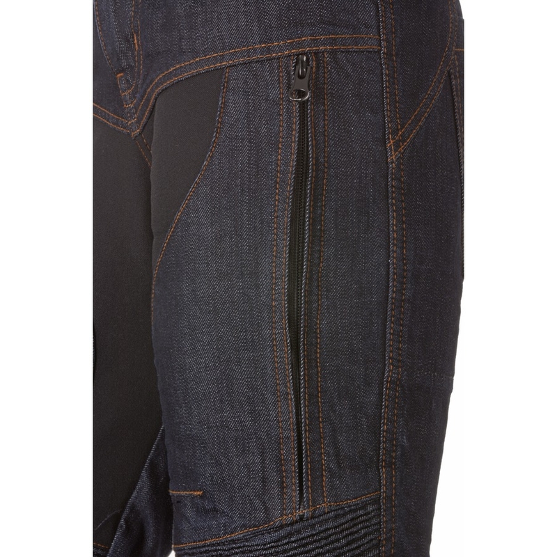 Damskie jeansy motocyklowe Ayrton Date niebieskie