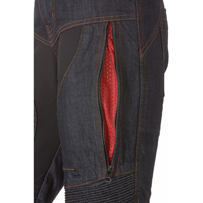 Damskie jeansy motocyklowe Ayrton Date niebieskie