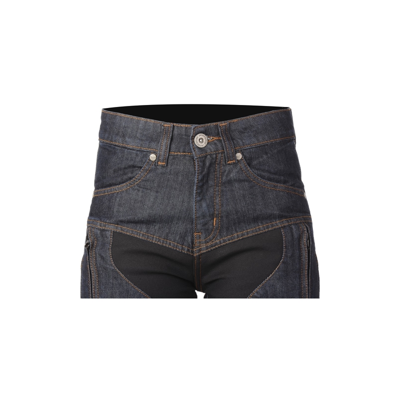 Damskie jeansy motocyklowe Ayrton Date niebieskie