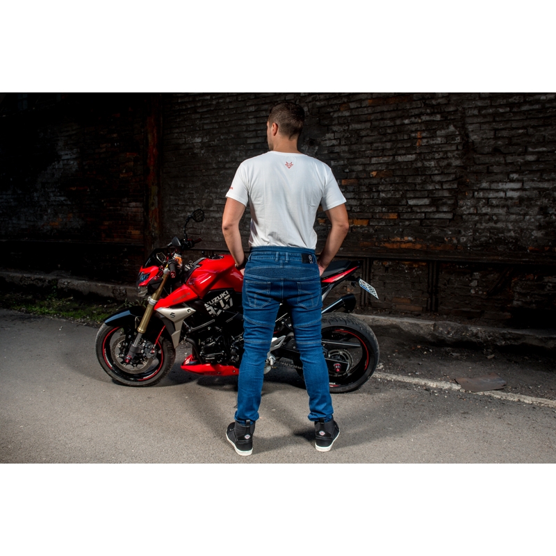 Jeansy motocyklowe Street Racer Basic niebieskie wyprzedaż