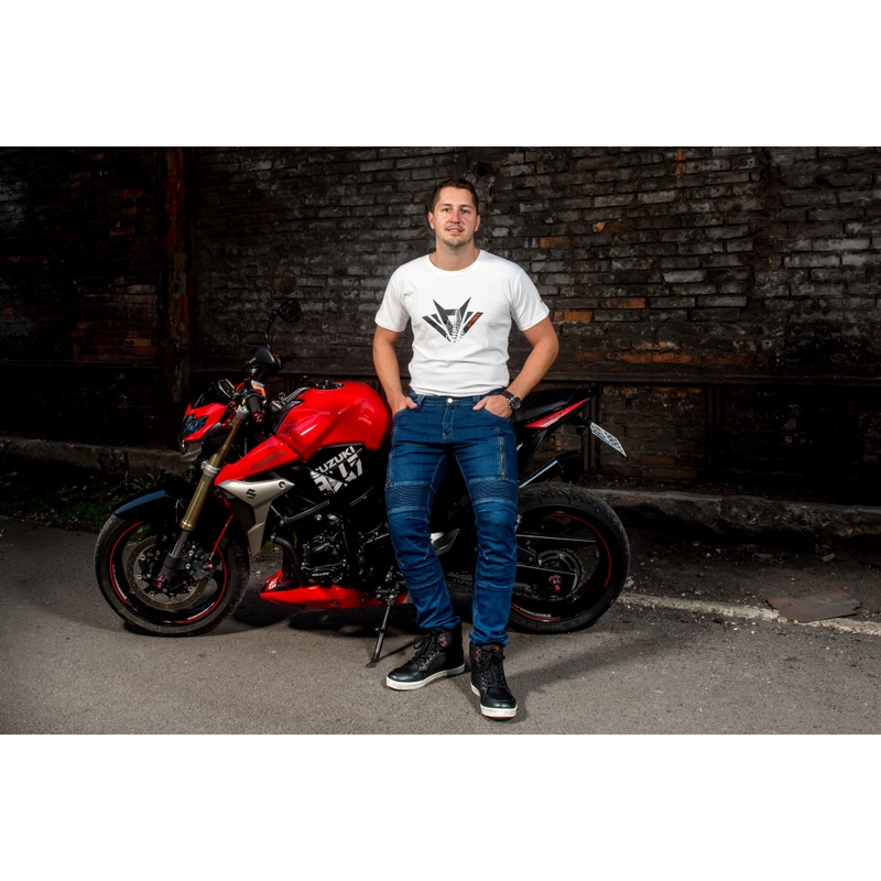 Jeansy motocyklowe Street Racer Basic niebieskie wyprzedaż