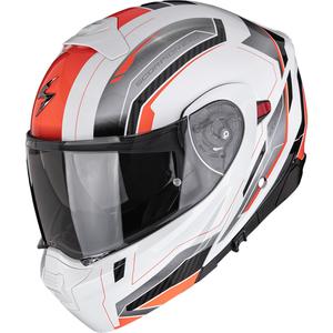 Kask motocyklowy typu flip-up Scorpion EXO-930 EVO Space biało-srebrno-czerwony