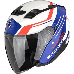 Kask motocyklowy otwarty Scorpion EXO-Z1 Prymus biało-niebiesko-czerwony