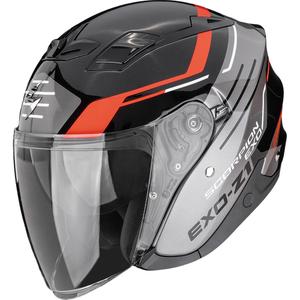 Kask motocyklowy otwarty Scorpion EXO-Z1 Prymus czarno-srebrno-czerwony