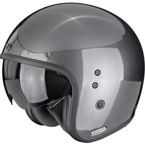Kask motocyklowy otwarty Scorpion Belfast II Solid, metaliczny szary