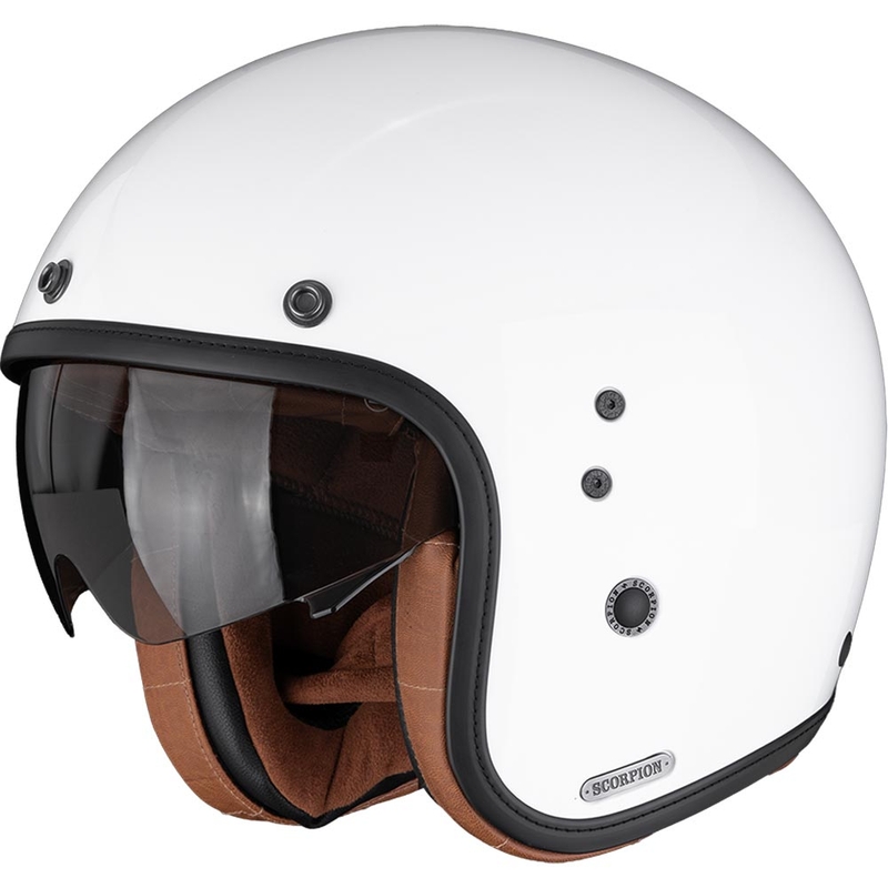 Kask motocyklowy otwarty Scorpion Belfast II Luxe, biały