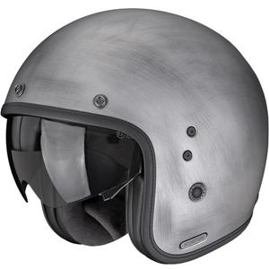 Kask motocyklowy otwarty Scorpion Belfast II Scratch w kolorze srebrnym
