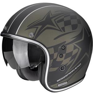 Kask motocyklowy otwarty Scorpion Belfast II Flagstone matowo-zielony-czarny